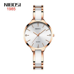 Women’s Luxury Ceramic Quartz Watch Elegant Creative Bracelet Stylish Timepiece