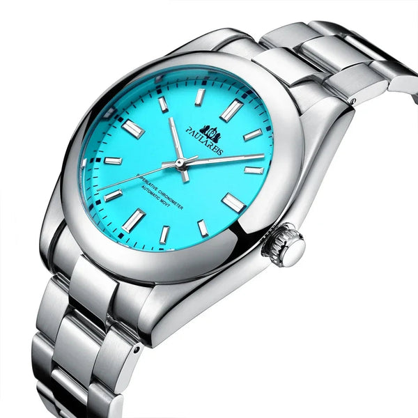 Men’s Automatic Mechanical Watch Stainless Steel Colorful Luxury 41mm Timepiece