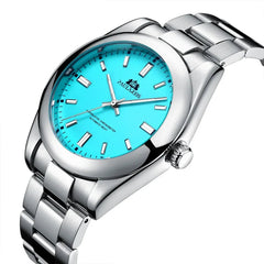 Men’s Automatic Mechanical Watch Stainless Steel Colorful Luxury 41mm Timepiece
