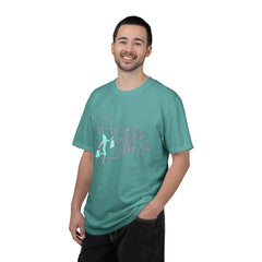 T-Shirt — 'Style & Spark Co.' Pastel Shopper Graphic Tee