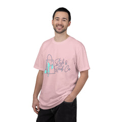 T-Shirt — 'Style & Spark Co.' Pastel Shopper Graphic Tee