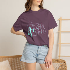 T-Shirt — 'Style & Spark Co.' Pastel Shopper Graphic Tee