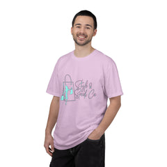 T-Shirt — 'Style & Spark Co.' Pastel Shopper Graphic Tee