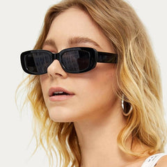 Women’s Small Frame Square Sunglasses Olive Green Trendy Street Style