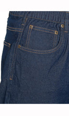Men’s Lightweight Casual Elastic Waist Pull-On Jeans – Denim & Twill Pants with Easy Fit