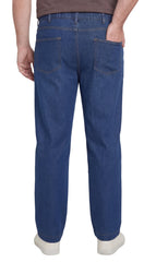 Men’s Lightweight Casual Elastic Waist Pull-On Jeans – Denim & Twill Pants with Easy Fit