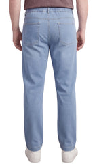 Men’s Lightweight Casual Elastic Waist Pull-On Jeans – Denim & Twill Pants with Easy Fit