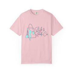 T-Shirt — 'Style & Spark Co.' Pastel Shopper Graphic Tee
