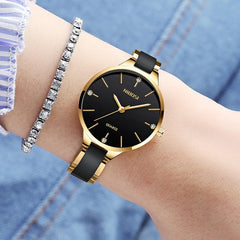 Women’s Luxury Ceramic Quartz Watch Elegant Creative Bracelet Stylish Timepiece