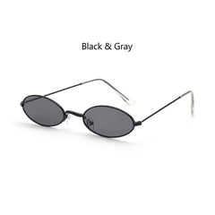 Vintage Small Oval Sunglasses Retro Elegant Unisex Fashion Shades Eyewear
