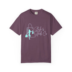 T-Shirt — 'Style & Spark Co.' Pastel Shopper Graphic Tee