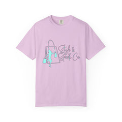 T-Shirt — 'Style & Spark Co.' Pastel Shopper Graphic Tee
