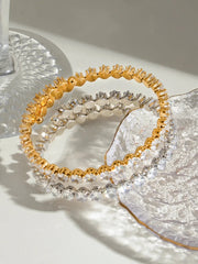 Stainless Steel Inlaid Zircon Bracelet