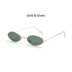 Vintage Small Oval Sunglasses Retro Elegant Unisex Fashion Shades Eyewear