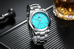 Men’s Automatic Mechanical Watch Stainless Steel Colorful Luxury 41mm Timepiece
