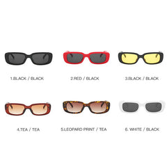 Women’s Small Frame Square Sunglasses Olive Green Trendy Street Style