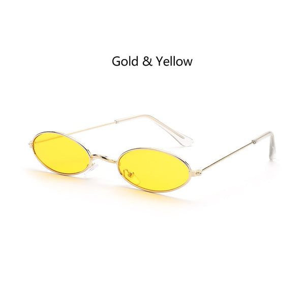 Vintage Small Oval Sunglasses Retro Elegant Unisex Fashion Shades Eyewear
