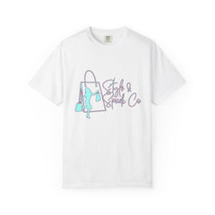 T-Shirt — 'Style & Spark Co.' Pastel Shopper Graphic Tee