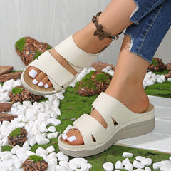 Women’s Fish Mouth Platform Sandals Velcro Beach Summer Casual Comfort
