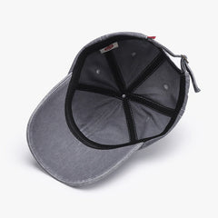 Unisex Curved Brim Baseball Hat Letter Embroidery Washed Casual Cap