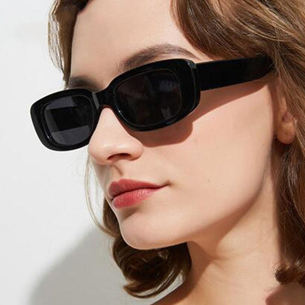 Women’s Small Frame Square Sunglasses Olive Green Trendy Street Style