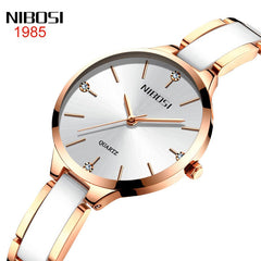 Women’s Luxury Ceramic Quartz Watch Elegant Creative Bracelet Stylish Timepiece
