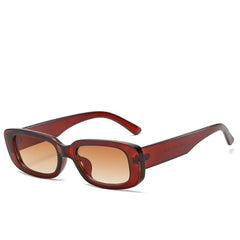 Women’s Small Frame Square Sunglasses Olive Green Trendy Street Style