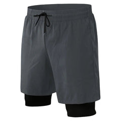 4 Way Stretch Black Sportswear Men's Shorts Activewear With Pocket