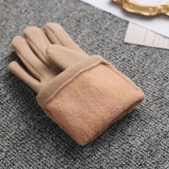 Women’s Black Winter Gloves Warm Elegant Bow Style Casual Outdoor