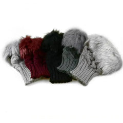 Women’s Fingerless Wool Gloves Warm Knitted Soft Stretchy Trendy Winter