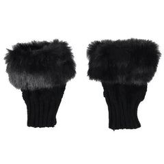 Women’s Fingerless Wool Gloves Warm Knitted Soft Stretchy Trendy Winter