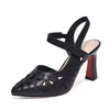 High heeled sandals with pointed hollow high heels for women