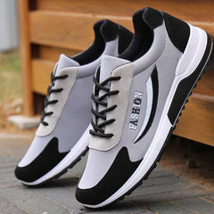 Men’s Retro Running Sneakers Thick Sole Patchwork Trendy Sports Shoes