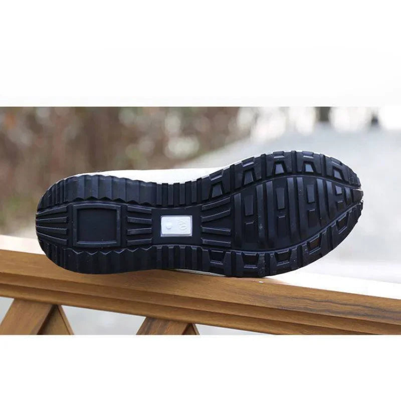 Men’s Retro Running Sneakers Thick Sole Patchwork Trendy Sports Shoes