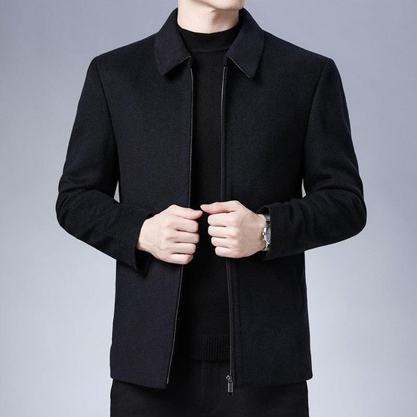 Men’s Black Casual Jacket Lightweight Warm Classic Autumn Winter Fashion
