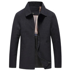 Men’s Black Casual Jacket Lightweight Warm Classic Autumn Winter Fashion