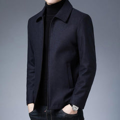 Men’s Black Casual Jacket Lightweight Warm Classic Autumn Winter Fashion