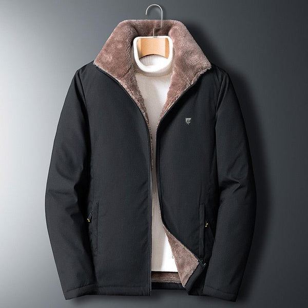 Men’s Winter Fleece Jacket Warm Windproof Thick Soft Outdoor Coat