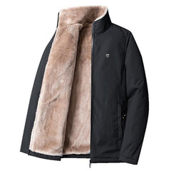 Men’s Winter Fleece Jacket Warm Windproof Thick Soft Outdoor Coat