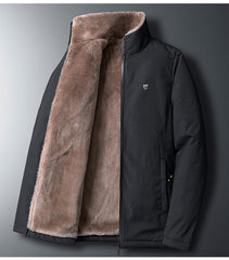 Men’s Winter Fleece Jacket Warm Windproof Thick Soft Outdoor Coat